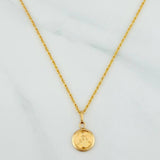 Rope Chain Set + Miraculous Virgin Pendant / 1.45gr / 19 3/4 in 18K Yellow Gold
