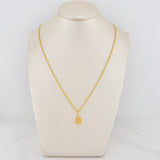 Rope Chain Set + Miraculous Virgin Pendant / 1.45gr / 19 3/4 in 18K Yellow Gold