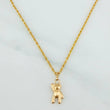 Rope Chain Set + Bear Pendant / 1.4gr / 19 1/2 in 18K Yellow Gold