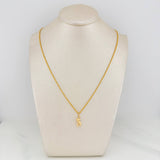 Rope Chain Set + Bear Pendant / 1.4gr / 19 1/2 in 18K Yellow Gold