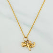 Rope Chain Set + Tres Gracias Pendant / 1.6gr / 19 3/4 in 18K Yellow Gold