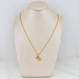 Rope Chain Set + Tres Gracias Pendant / 1.6gr / 19 3/4 in 18K Yellow Gold