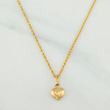 Rope Chain Set + Heart Pendant / 1.35gr / 19 1/2 in 18K Yellow Gold