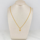 Rope Chain Set + Heart Pendant / 1.35gr / 19 1/2 in 18K Yellow Gold