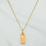 Flat Mariner Chain Set + One Dollar Pendant / 2.3gr / 19 3/4 in Three Golds 18K