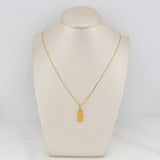 Flat Mariner Chain Set + One Dollar Pendant / 2.3gr / 19 3/4 in Three Golds 18K