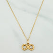 Flat Mariner Chain Set + Infinity Pendant / 2.15gr / 19 3/4 in Three 18K Golds