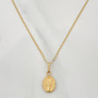 Flat Mariner Chain Set + Miraculous Virgin Pendant / 2.3gr / 20 in Three 18K Golds