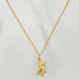 Flat Mariner Chain Set + Bear Pendant / 2.2gr / 19 3/4 in Three Golds 18K