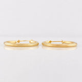 Hoop Earrings Spiral 1.5g / 1 in 18K Yellow Gold