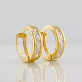 Candongas Carril 1.6g / 1/2 in Oro Amarillo 18K
