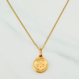 Set Cadena Escalera + Dije Oso Ts / 2.9gr / 19 3/4 in Oro Amarillo 18K