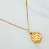 Set Cadena Escalera + Dije Oso Ts / 2.9gr / 19 3/4 in Oro Amarillo 18K