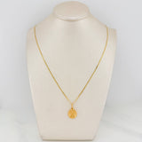 Set Cadena Escalera + Dije Oso Ts / 2.9gr / 19 3/4 in Oro Amarillo 18K
