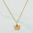 Set Flat Mariner Chain + Butterfly Pendant / 2.95gr / 19 3/4 in 18K Yellow Gold