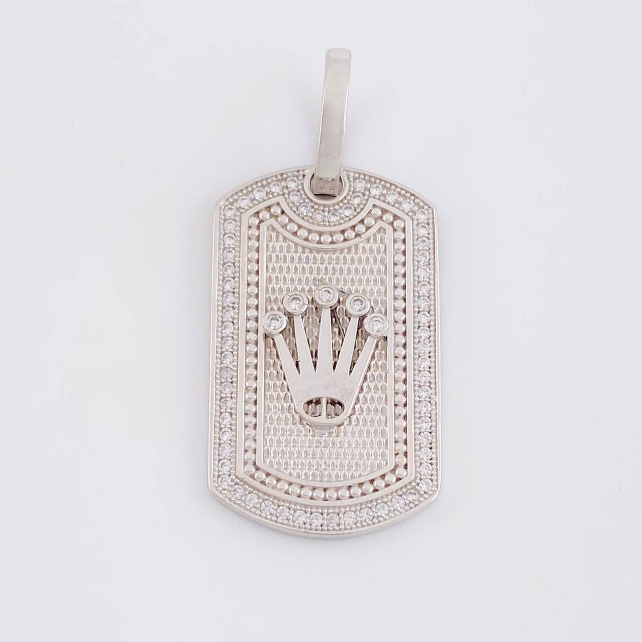 Pendant Crown Plate 6.5g / 1 1/2 in 18K White Gold