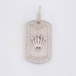 Pendant Crown Plate 6.5g / 1 1/2 in 18K White Gold