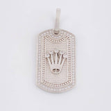 Pendant Crown Plate 6.5g / 1 1/2 in 18K White Gold