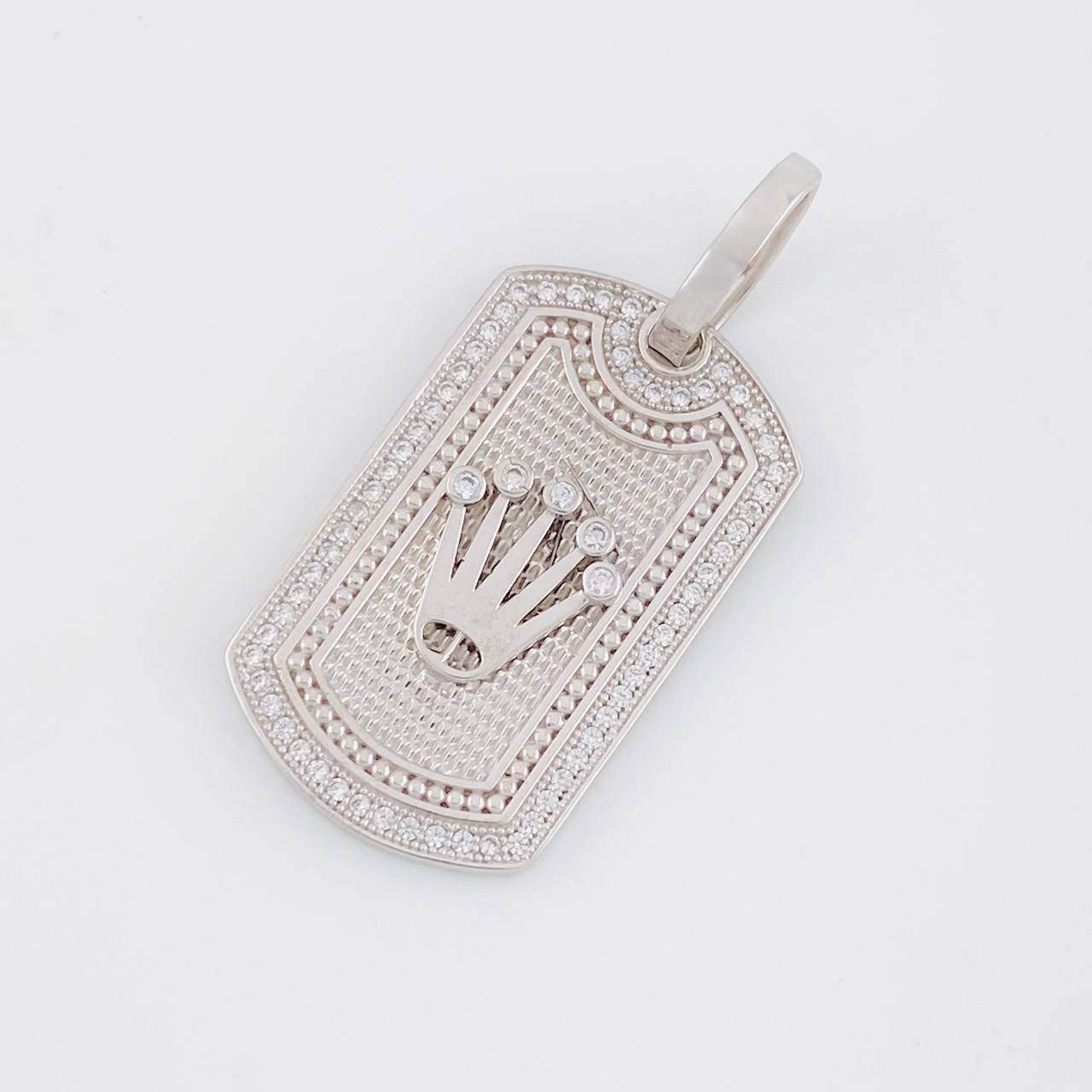 Pendant Crown Plate 6.5g / 1 1/2 in 18K White Gold
