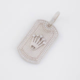 Pendant Crown Plate 6.5g / 1 1/2 in 18K White Gold