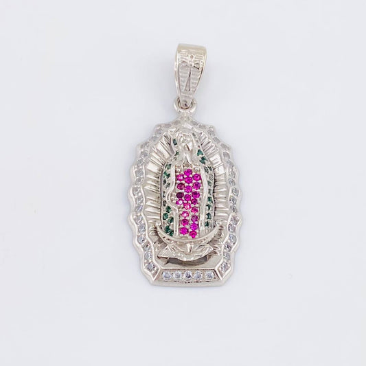 Dije Virgen Guadalupe 5.5g / 1 1/2 in Oro Blanco 18K