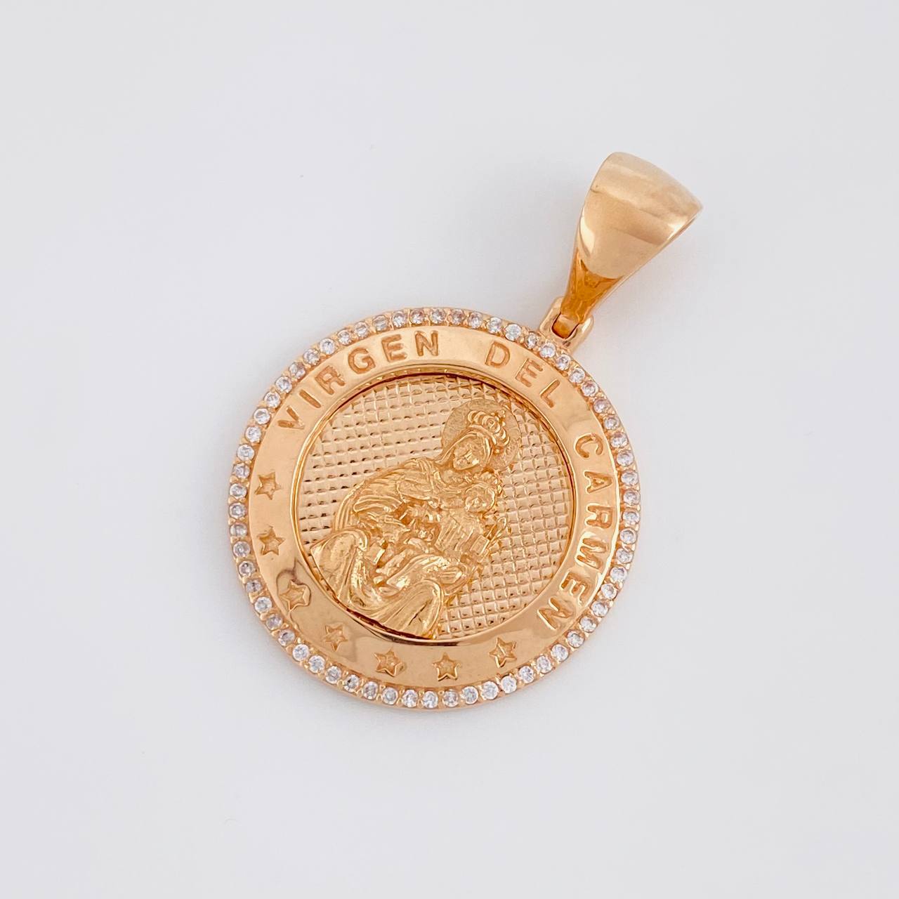 Pendant Virgen del Carmen 7.85g / 1 1/2 in Rose Gold 18K