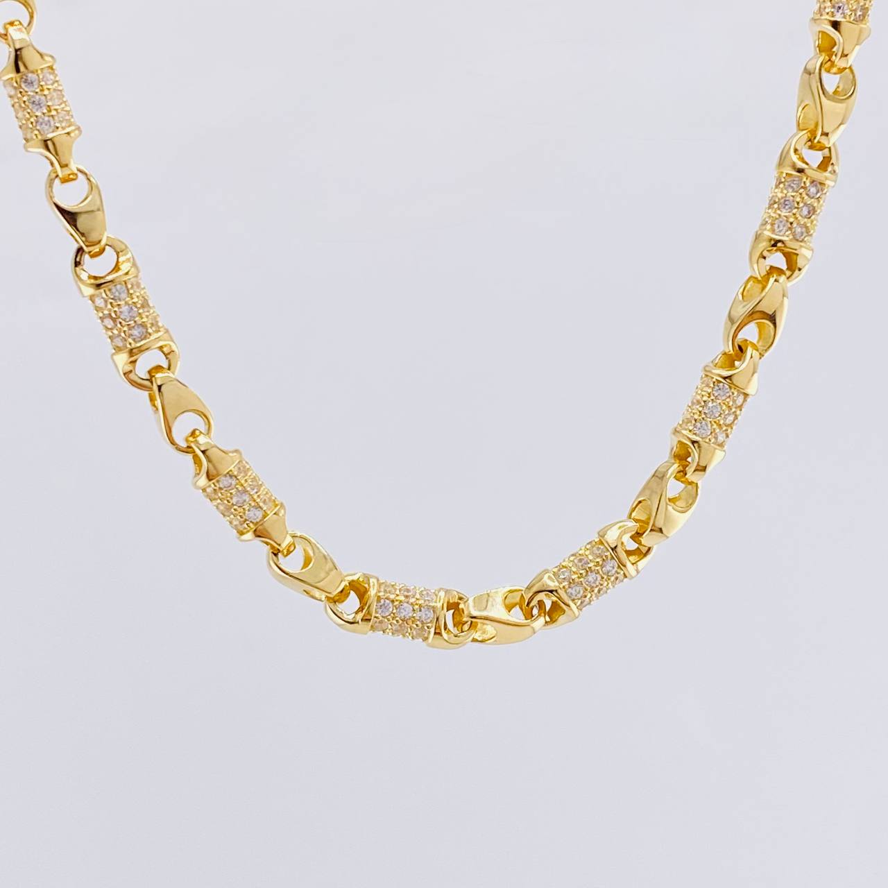 Rustic Barrel Chain 55.65g / 28 in / 4.6mm 18K Yellow Gold
