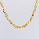 Rustic Barrel Chain 55.65g / 28 in / 4.6mm 18K Yellow Gold