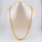 Rustic Barrel Chain 55.65g / 28 in / 4.6mm 18K Yellow Gold