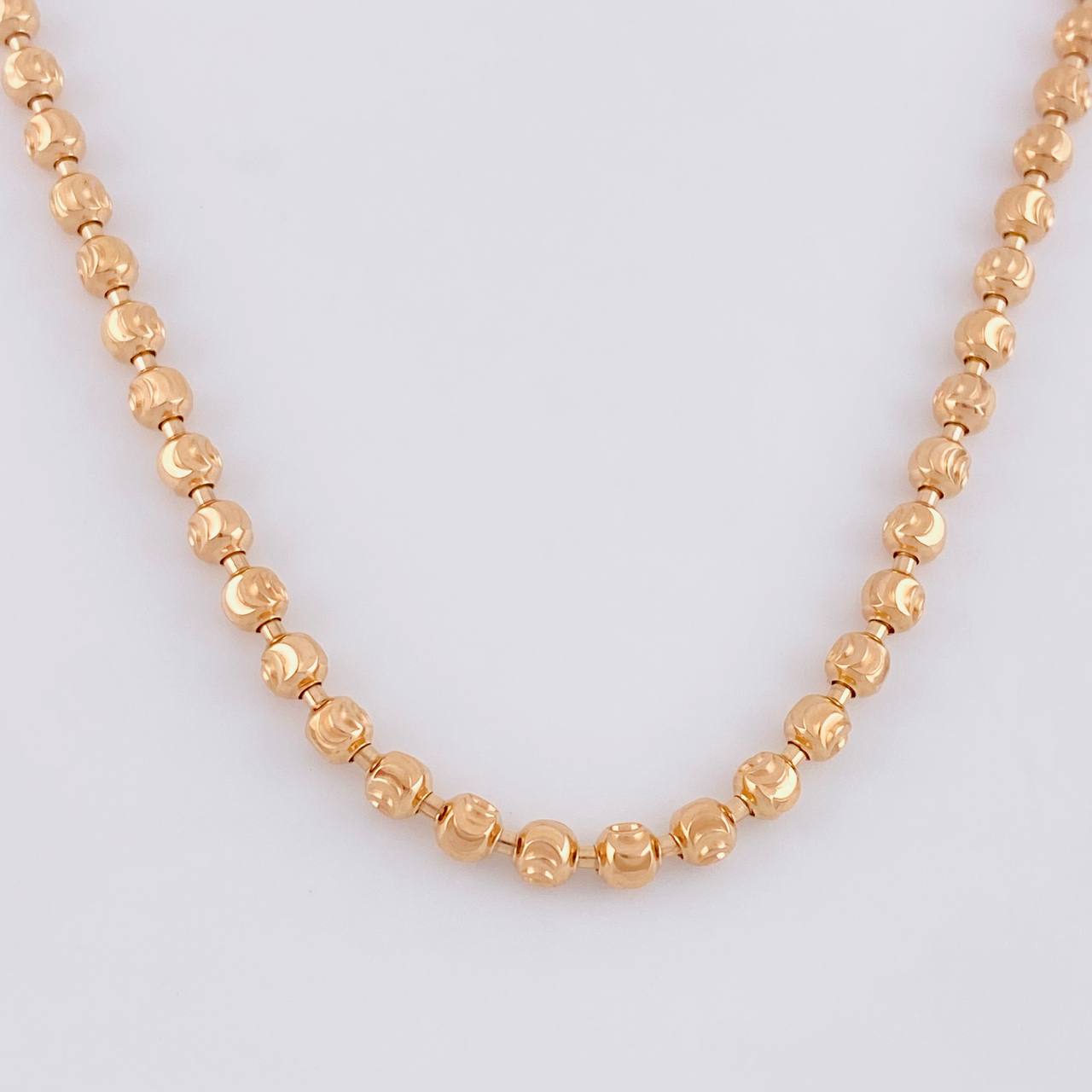 Half Moon Military Chain 13.75g / 20 in / 2.9mm 18K Rose Gold
