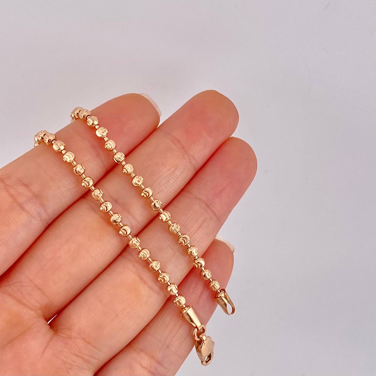 Half Moon Military Chain 13.75g / 20 in / 2.9mm 18K Rose Gold