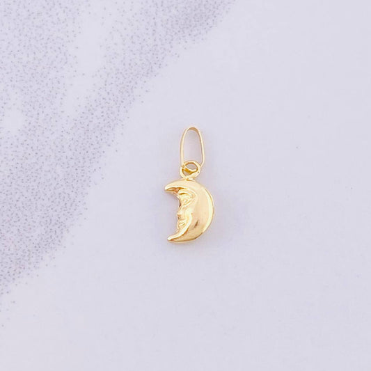 Pendant Crescent Moon 0.2g / 1/2 in 18K Yellow Gold