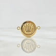 Charm Crown 1.2gr / 0.9in / Matte Smooth Circle 18K Gold