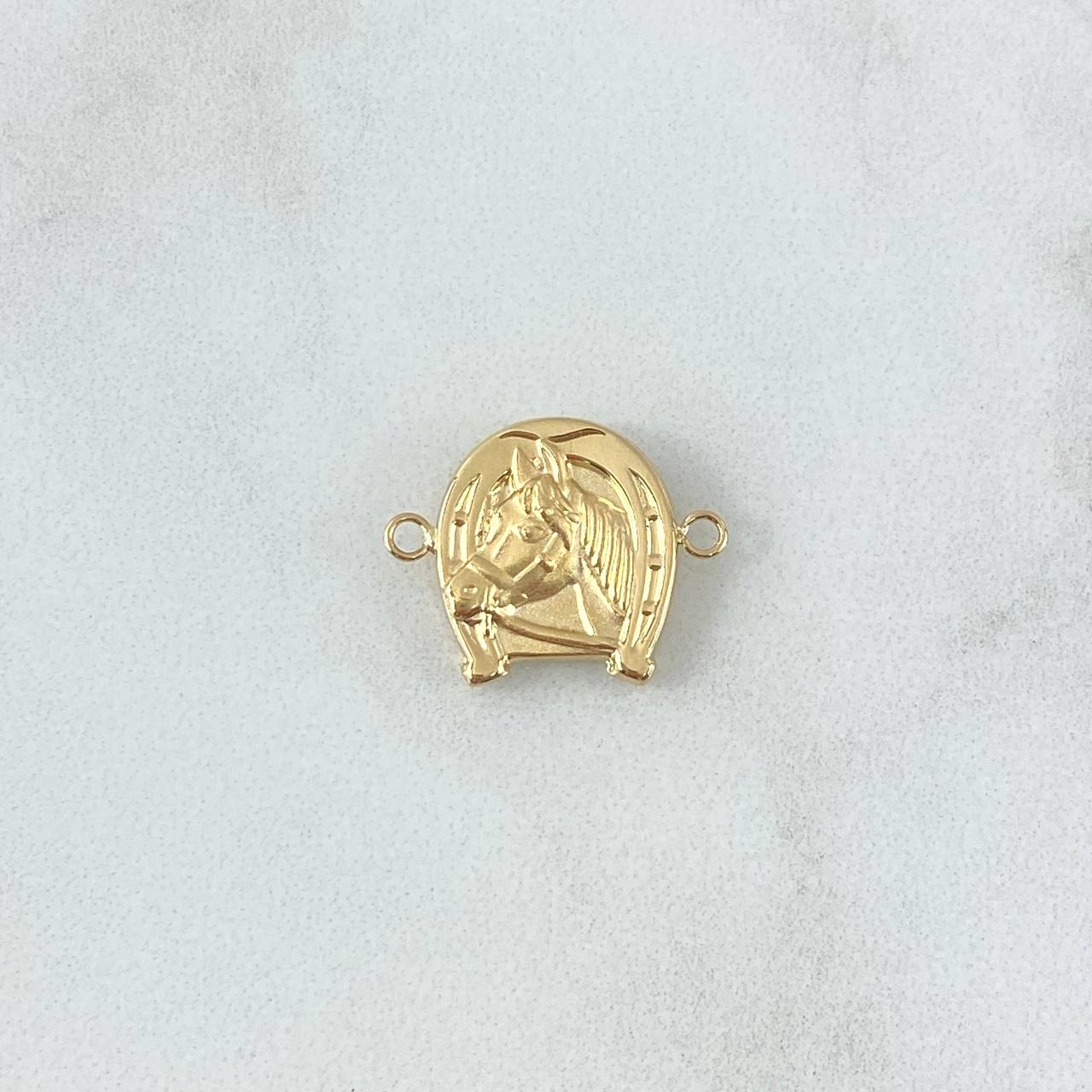 Charm Horseshoe Horse 1.05gr / 1.5cm / Stamped 18K Yellow Gold