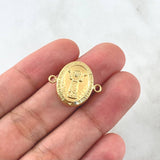 Herraje Divino Niño 1.15gr / 2cm / Ovalo Troquelado Oro Amarillo 18K