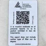 Oval Lip Ring 3.15gr / Size 7 1/2 / Emeralds 70pts Yellow Gold (Jewel) ©