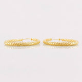 Hoop Earrings Tefi Oval 2.15g / 1 1/2 in 18K Yellow Gold