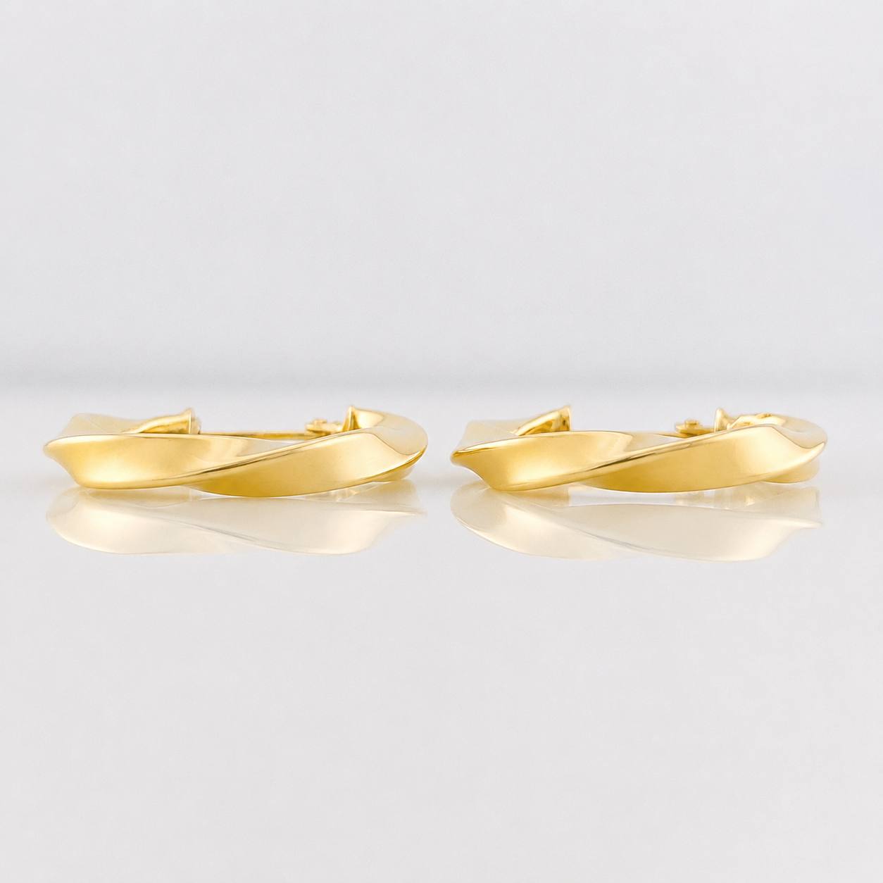 Hoop Earrings Asby 2g / 1 in Yellow Gold 18K