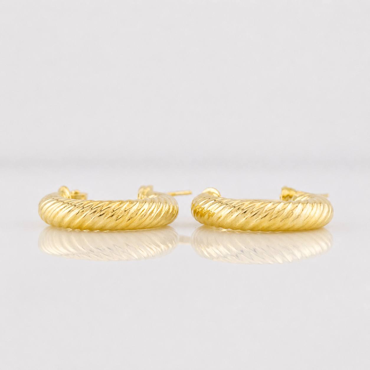 Hoop Earrings Zion 1.7g / 3/4 in 18K Yellow Gold