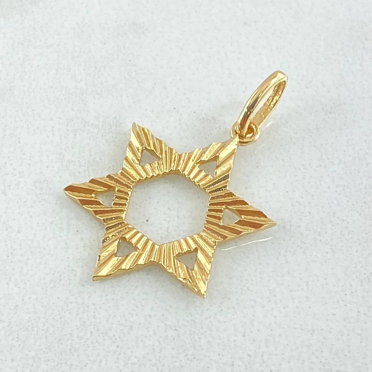 Dije Estrella De David 1.15gr / 1 in / Oro Amarillo 18K *