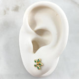 Stud Earrings Flower 0.8gr / 18K Yellow Gold