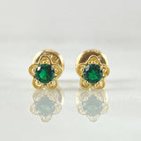 Flower Stud Earrings 0.9gr / 18K Gold ©