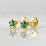 Stud Earrings Flower 0.9gr / 18K Yellow Gold
