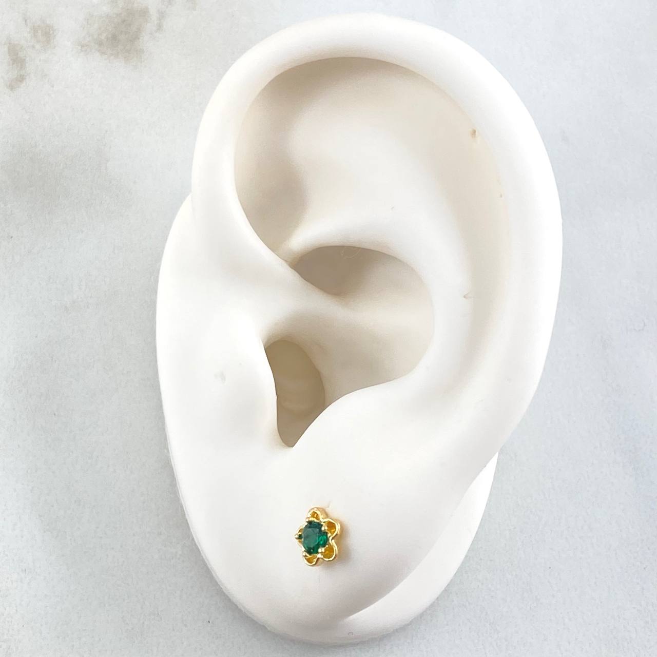 Stud Earrings Flower 0.9gr / 18K Yellow Gold