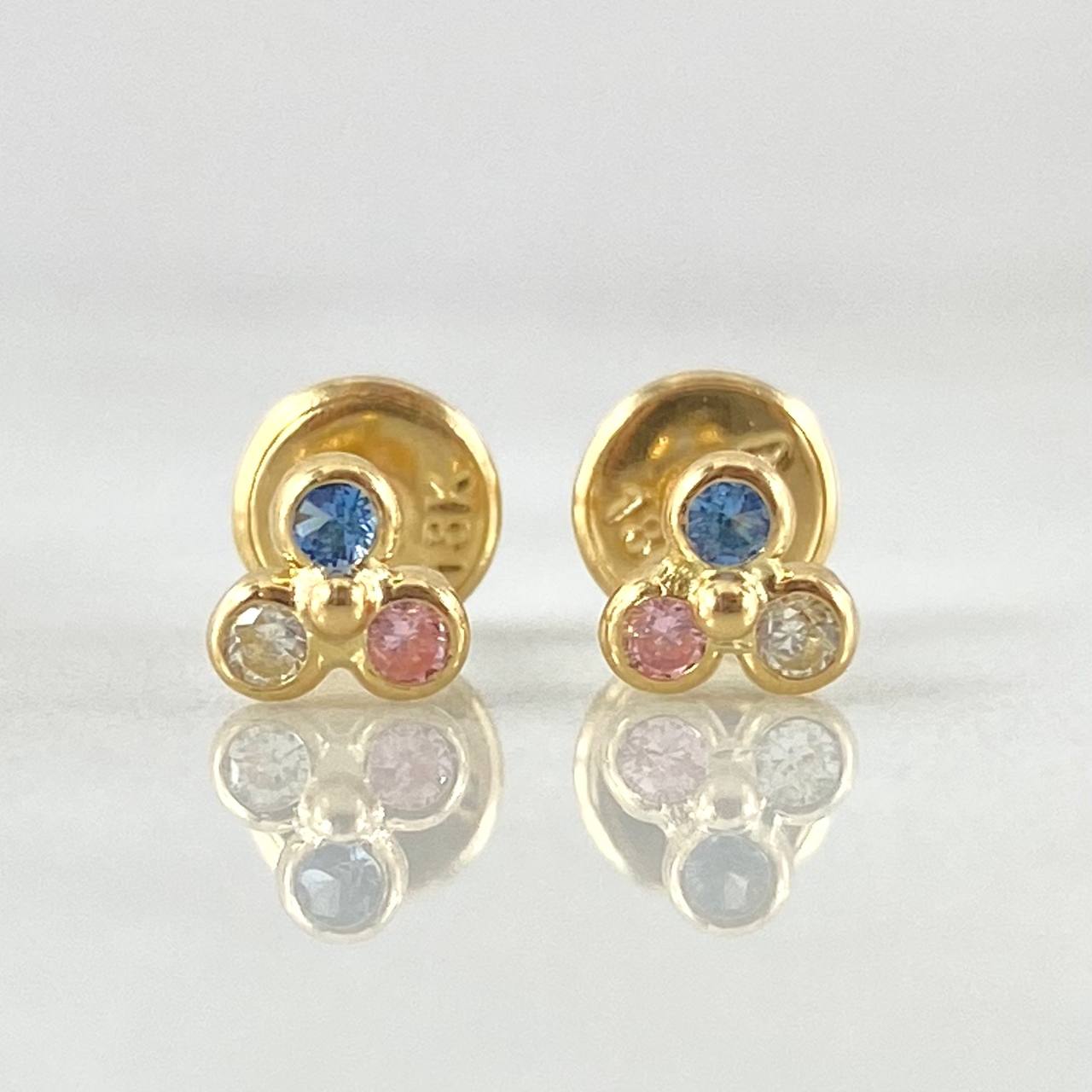 Stud Earrings Trio 0.55gr / 18K Gold