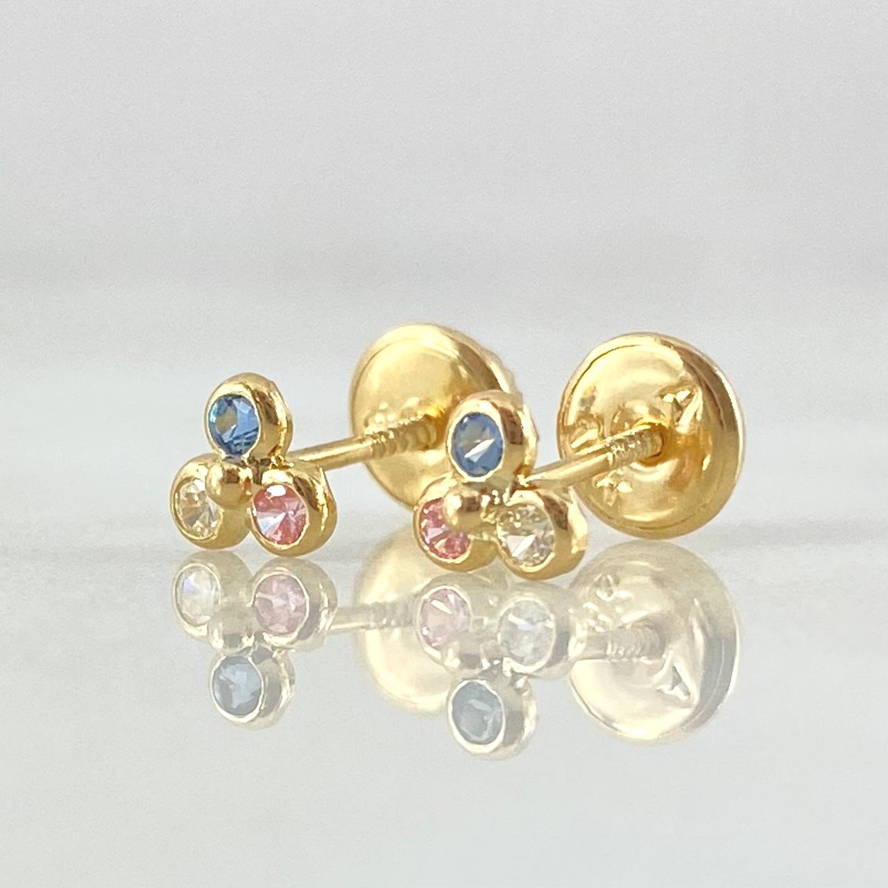 Stud Earrings Trio ball 0.55gr / 18K Gold *