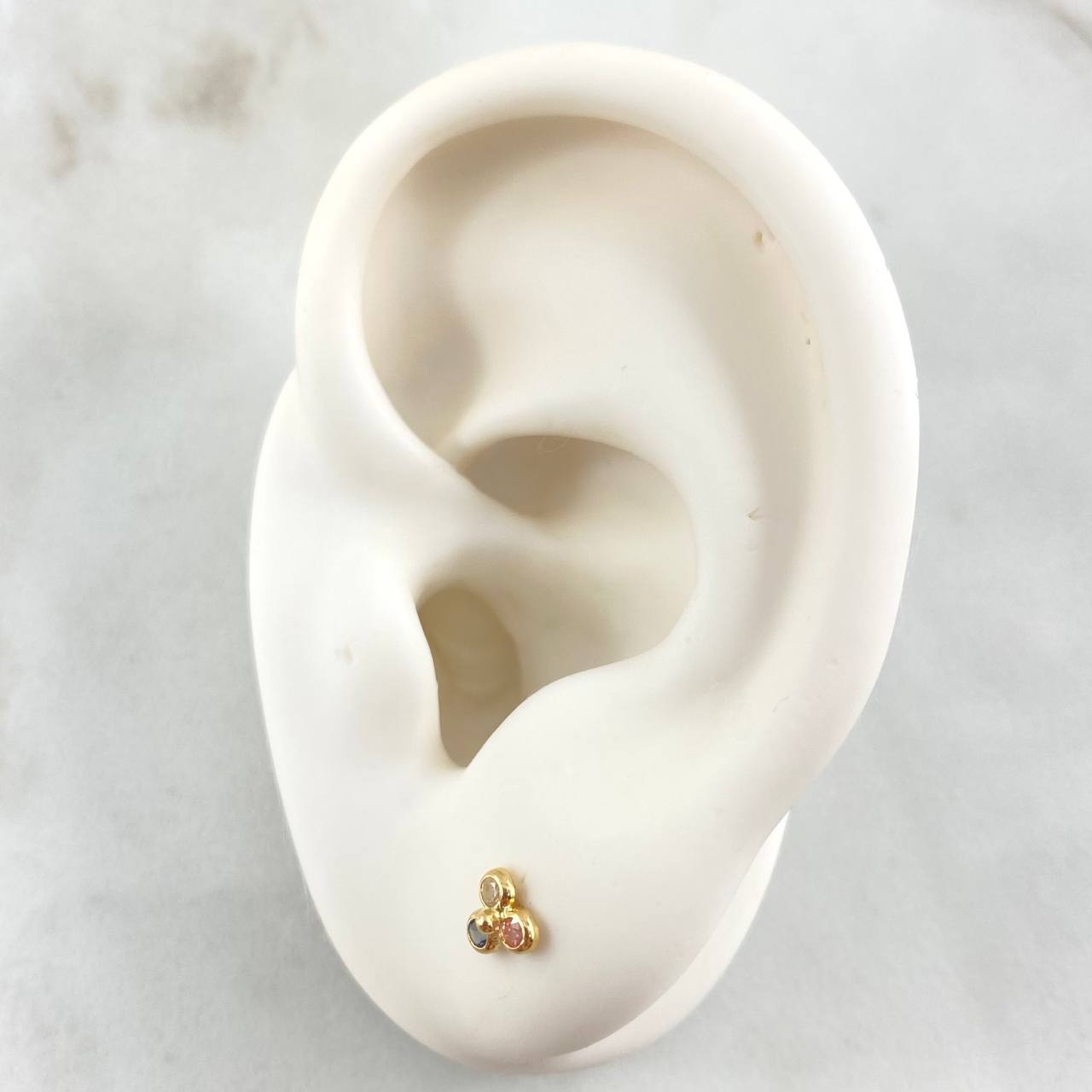 Stud Earrings Trio ball 0.55gr / 18K Gold *