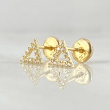 Triangle Stud Earrings Dense 0.65gr / 18K Gold*