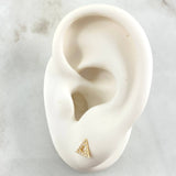 Stud Earrings Triangle 0.65gr / 18K Yellow Gold