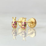 Ladybug Stud Earrings 0.65gr / 18K Yellow Gold